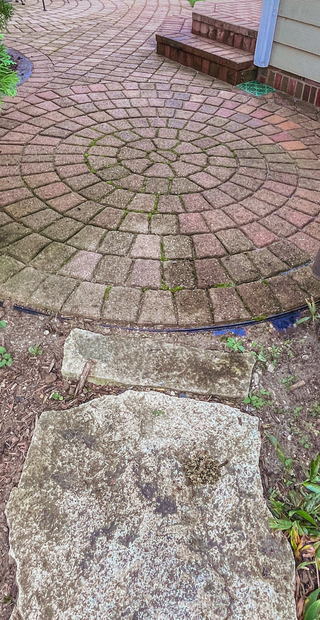 Patio repair and catch basin installation for sinkage solution Cedar Lake, Minneapolis